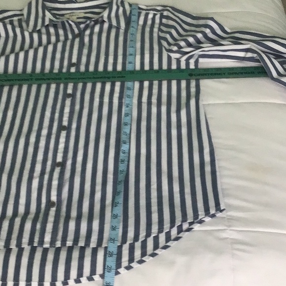 Style & Co. - women’s long sleeve button up striped shirt - Picture 5 of 8